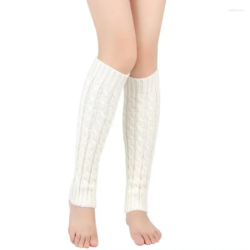 Skarpetki dla kobiet 1Pair Japońska lolita ciepłe zimowe dzianinowe okładka stóp szydełkowych mankietów butów na kolanach