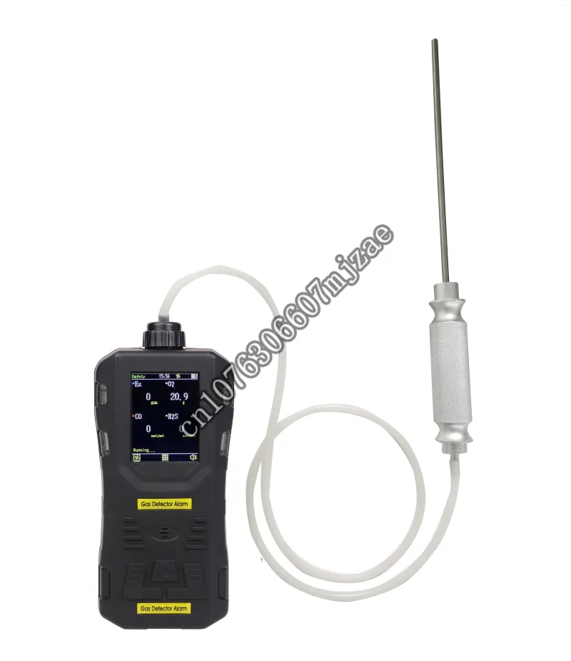 H2S CO2 Gas Analyzer Log To Pc Portable Multi Alarm With Probe