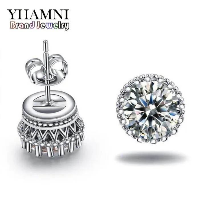 Yhamni Nouvelle arrivée Vendre Super Shiny Diamond 925 Boucles d'oreilles STALDS SIRGES SERVILS BIELLAIS E1008480016