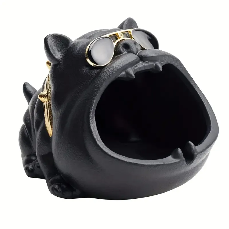 Outdoor Ashtray For Cigarette, Decorative Fancy Ashtrays Of Black Bully