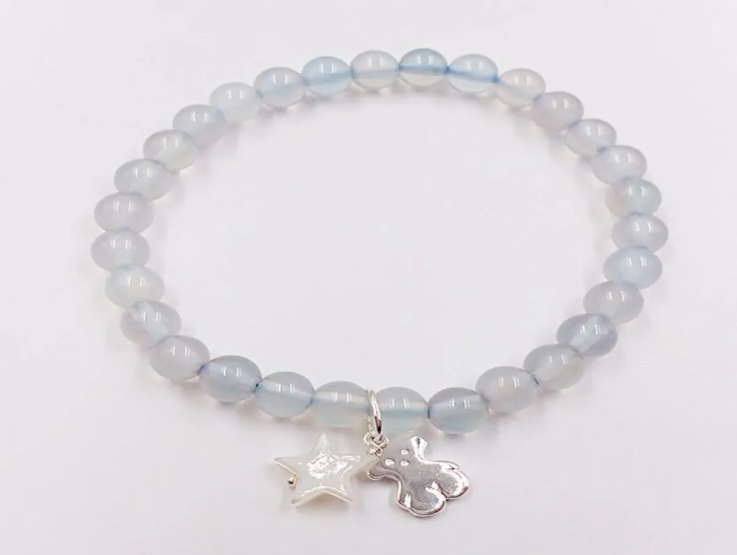 매력 귀여운 곰 보석 Dijes Para Pulseras Iolite 925 여성용 175cm 뱅글 체인 BEA883267을위한 스털링 실버 보호 크리스마스 팔찌