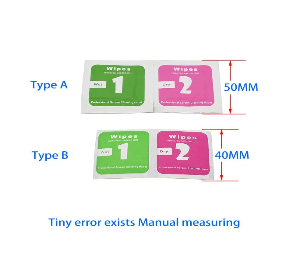 強化ガラススクリーンプロテクターのドライウェットワイプアクセサリーアルコールパッドモバイルスクリーンクリーニングクロスダストアブソーバー3102462