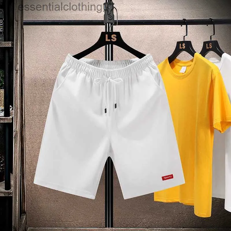 Shorts masculinos de roupas elásticas de roupa elástica ao ar livre calças de streetwear masculino calças de corredor de calça esportiva larga para homens shorts masculinos casuais l231212