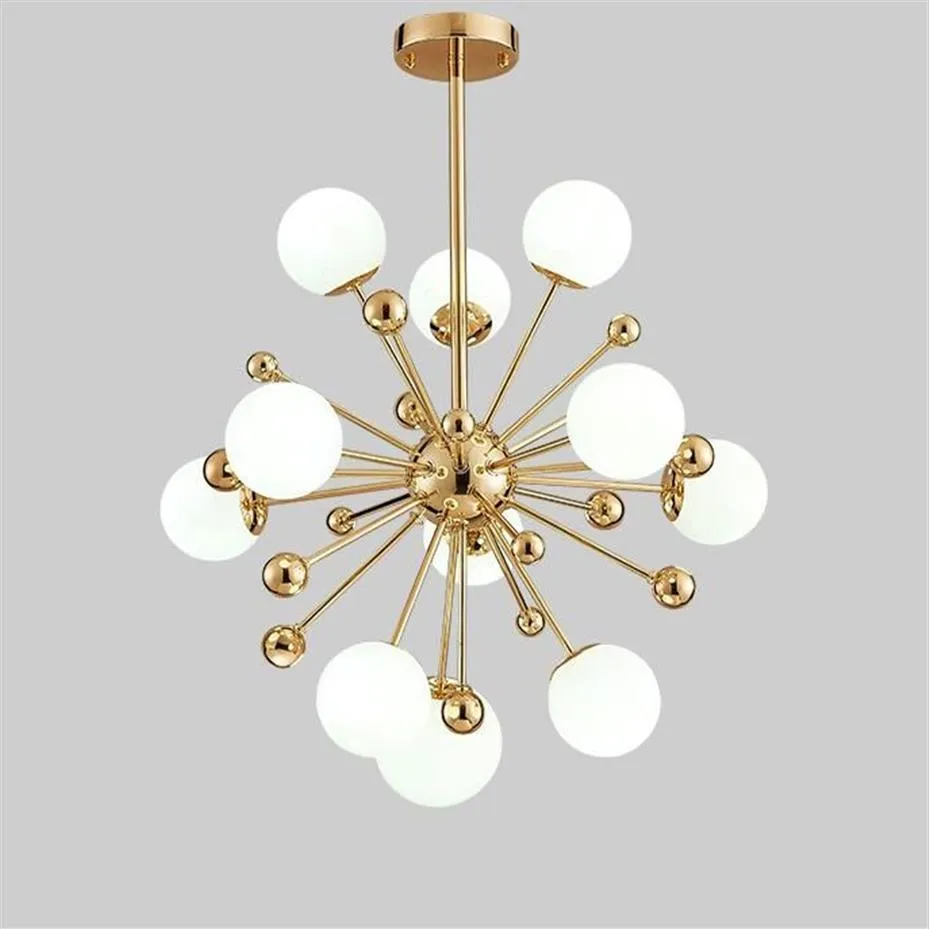 Nordic LED Meal Pendant Lamps Postmodern Dandelion Glass Ball Chandeliers 11 12 18 Lights for Bedroom Dining room Restaurant272o