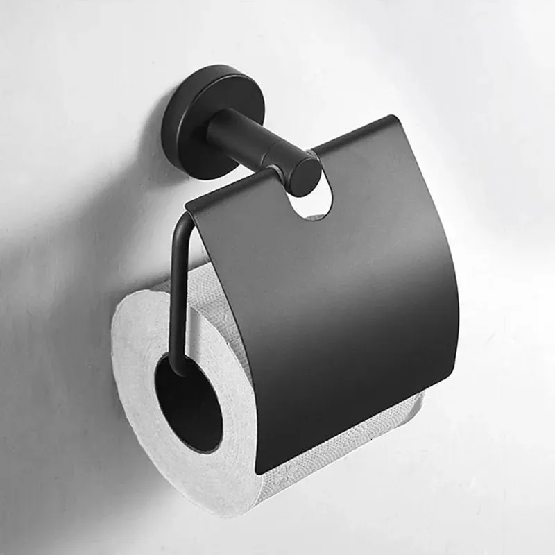 Toilet Paper Holders Toilet Tissue Paper holder towel rack Black walnut toilet roll rack Creative solid wood paper towel hook bathroom rack 231212