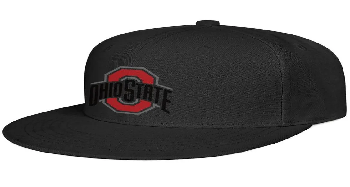 Logotipo del equipo primario de Ohio State Buckeyes Estilos de gorra de béisbol de ala plana unisex Sombreros de camionero del equipo Fútbol deportivo negro Impresión de mármol3316340