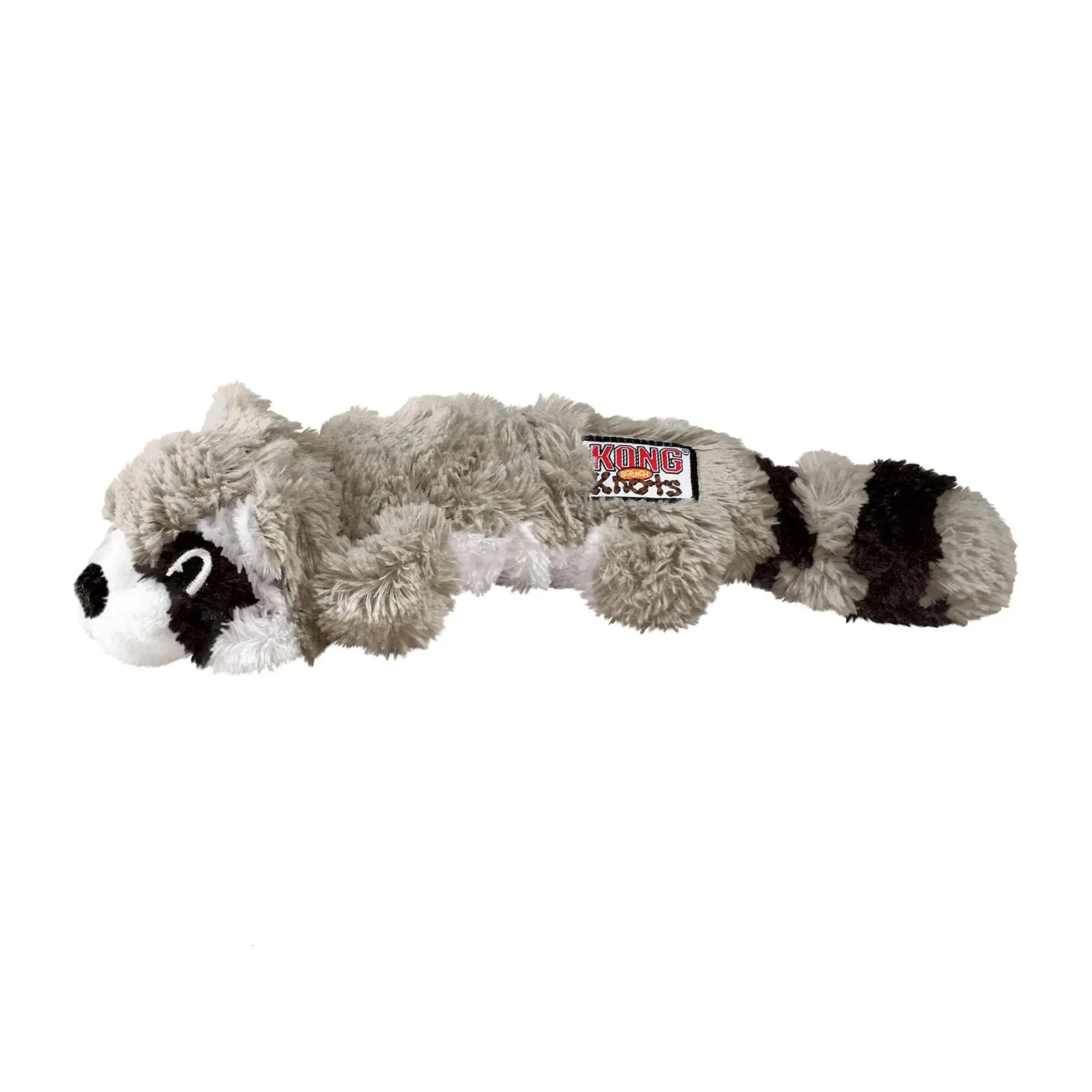 Dog Toys Chews Kong - Scrunch Knots Raccoon - Interna knutna rep och minimal fyllning för mindre röra - för medelstora/stora hundar 231212