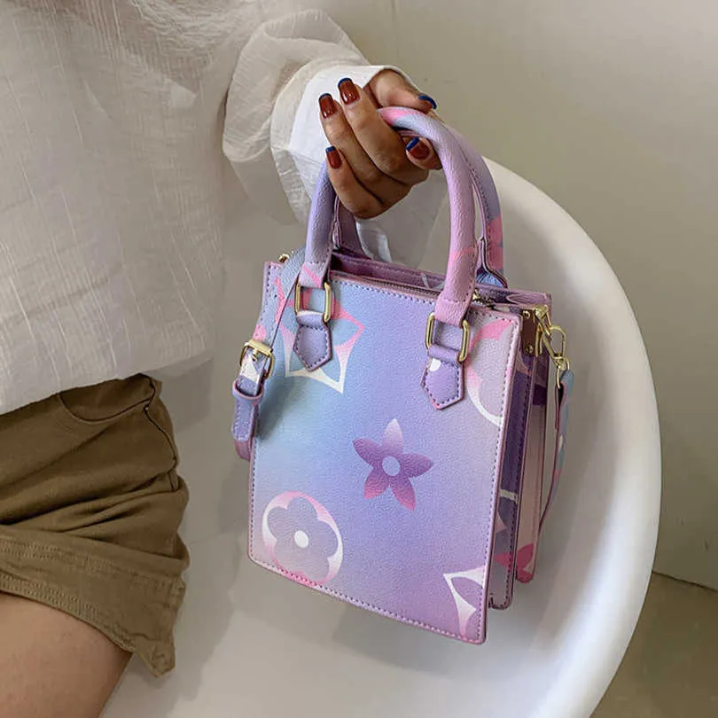 Borsa di moda invernale di lusso 2024 Edizione coreana alla moda da donna Stampata Nuova borsa a tracolla piccola alla moda portatile Netizen Borsa quadrata Premium