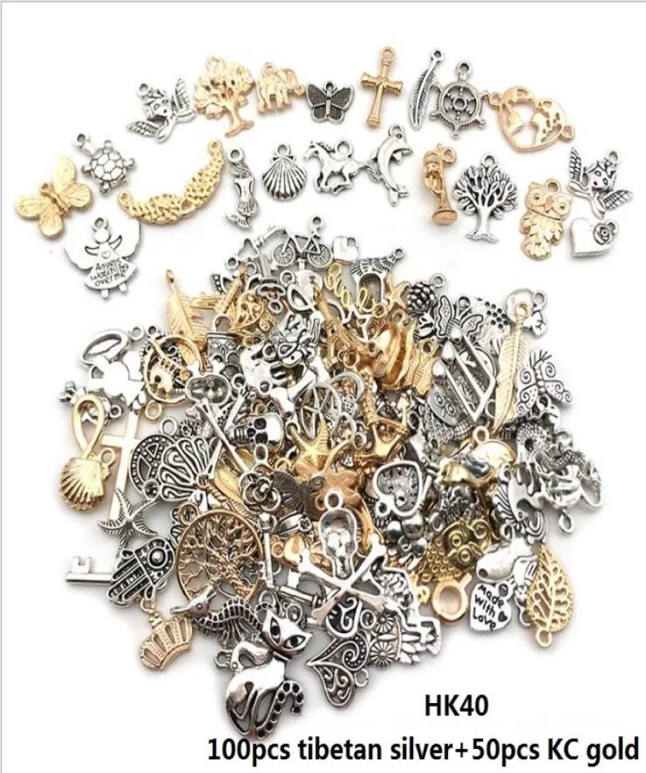Vintage Jewelry Accessory Charms Mix KC Gold And Tibetan Silver