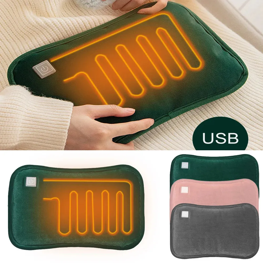 Outros Home Garden Aquecido Mão Aquecedor Bolsa USB Powered Muff Glove Temperatura Ajustável Saco Elétrico Almofada Aquecedora de Grafeno para Escritório 231211