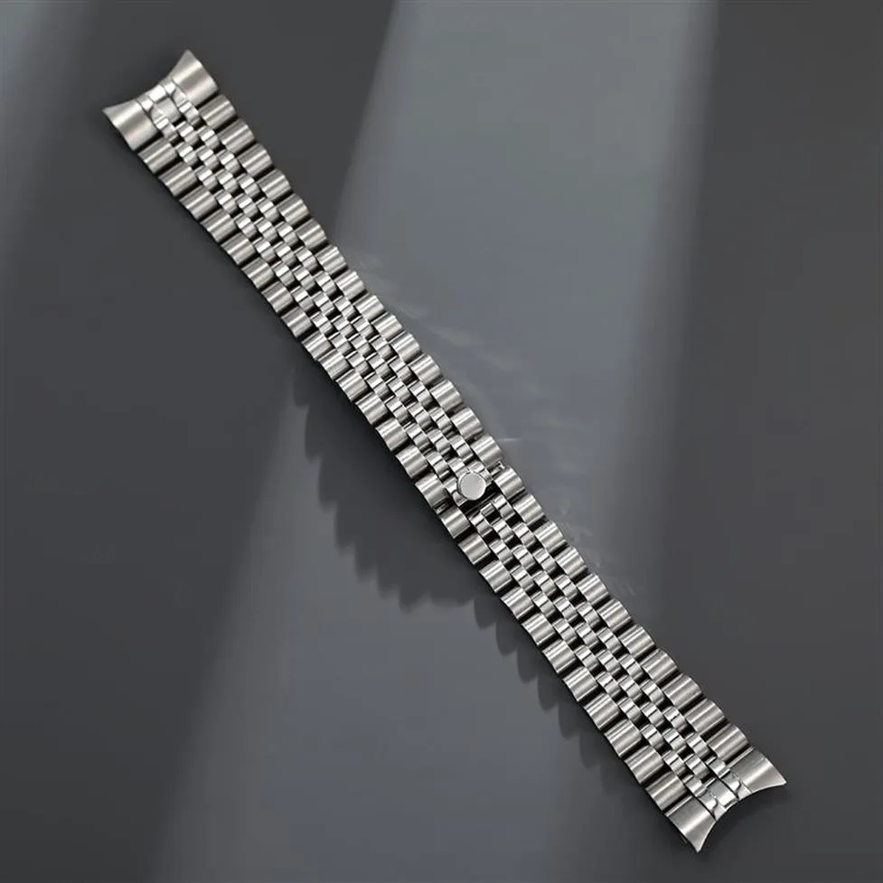 13mm 17mm 20mm 21mm 316L Solid Stainless Steel Jubilee Curved End Watch Strap Band Bracelet Fit For Rolex 220617280r