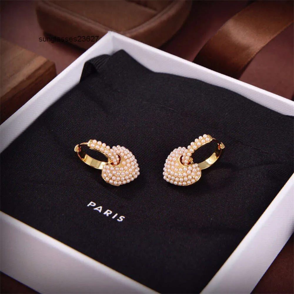 Modemärken örhängen örn studs högkvalitativa designers örhänge klassiska gyllene pärlsmycken för kvinnliga bröllopspresent parti