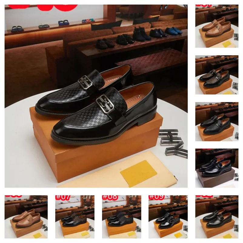 40Model Top Luxe Italiaanse Zwarte Formele Schoenen Mannen Loafers Bruiloft Designer Kleding Schoenen Mannen Lakleer Oxford Schoenen Grote maat 38-47