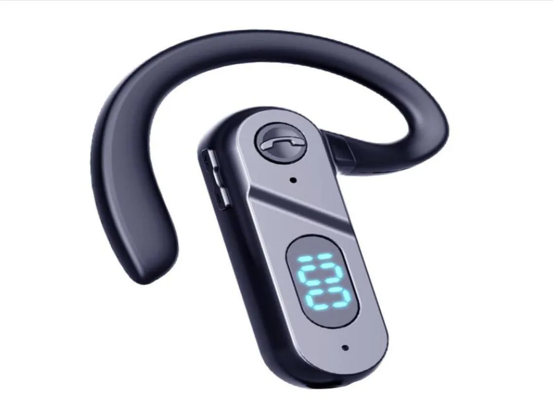 V28 Bluetooth Headset 50イヤーフックモデルTWS Samsung HuaweiおよびOTH5978638の携帯電話ワイヤレススマートLEDディスプレイペインヘッドセットヘッドセット