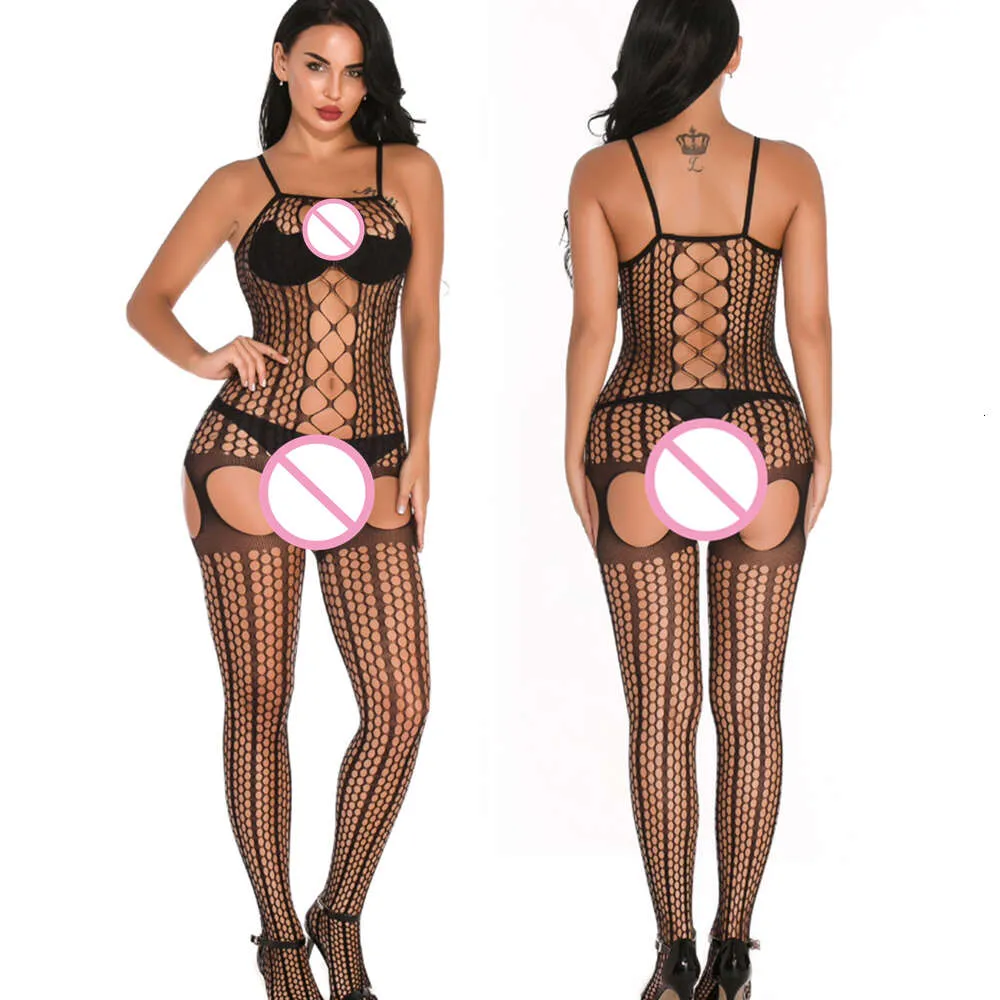 Nieuwe Open Kruis Teddybeer Body Bodystockings Mesh Visnet Panty Catsuit Kous Vrouwen Erotische Lingerie Dame Sexy Kostuum Set sexy