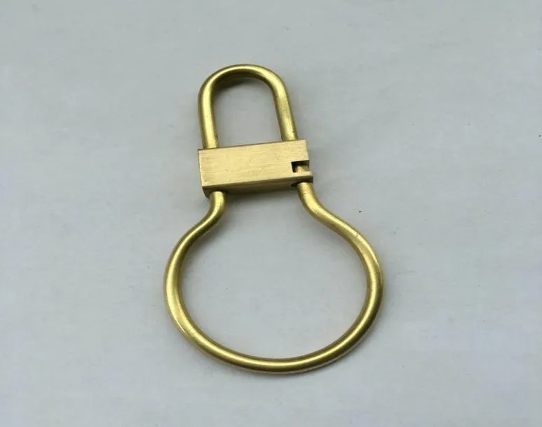 真鍮の銅簡単なクイックロックキーリングキーチェーンクリップフックメン039Sメタルキーホルダーカーキーリングペダントコスプレギフト5418456
