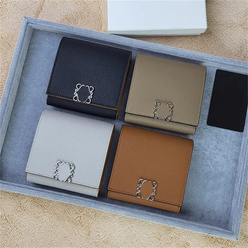 Women Designer Wallets Fashion Lo Cardholder Luxury Billfold Brand Girls 4 Colors Pocketbook High Quality Female Purses Clutch