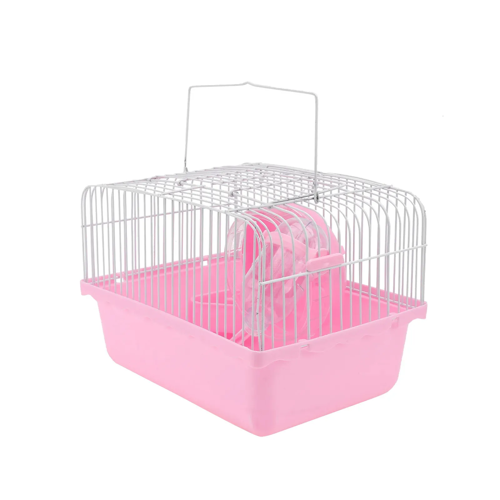 Autres fournitures pour animaux de compagnie Hamster Cage Voyage Transporter Rat Petits animaux Accessoires de jouets Rose 231211