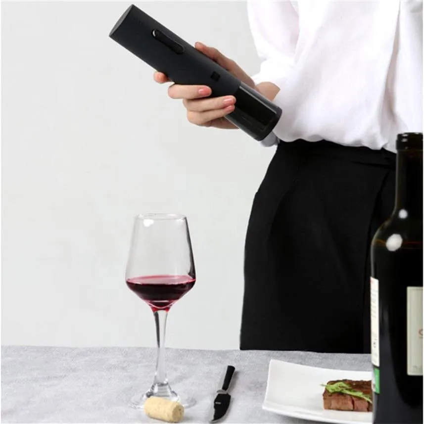 Original Xiaomi Youpin Huohou Abridor automático de botellas de vino tinto Sacacorchos eléctrico Cortador de papel de aluminio Herramienta de corcho para hogar inteligente 3007077316u