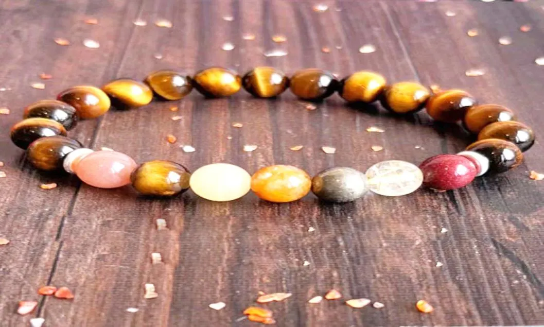 MG1604 Strand Solar Plexus Chakra 7 Wrist Mala Bracelet Tiger Tiger Perfict Paricelet Power