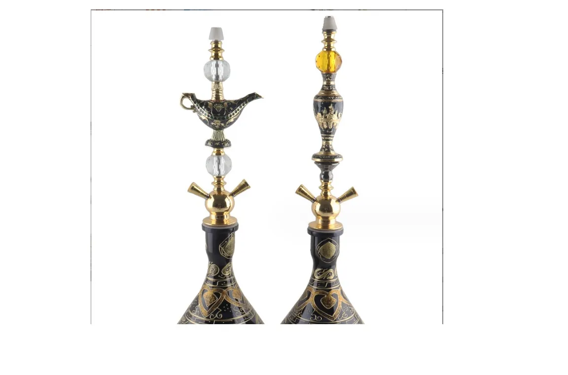 Accessoires pour chicha arabe, grand ensemble pour fumer du narguilé en verre à Double canon, livraison directe Otpv6