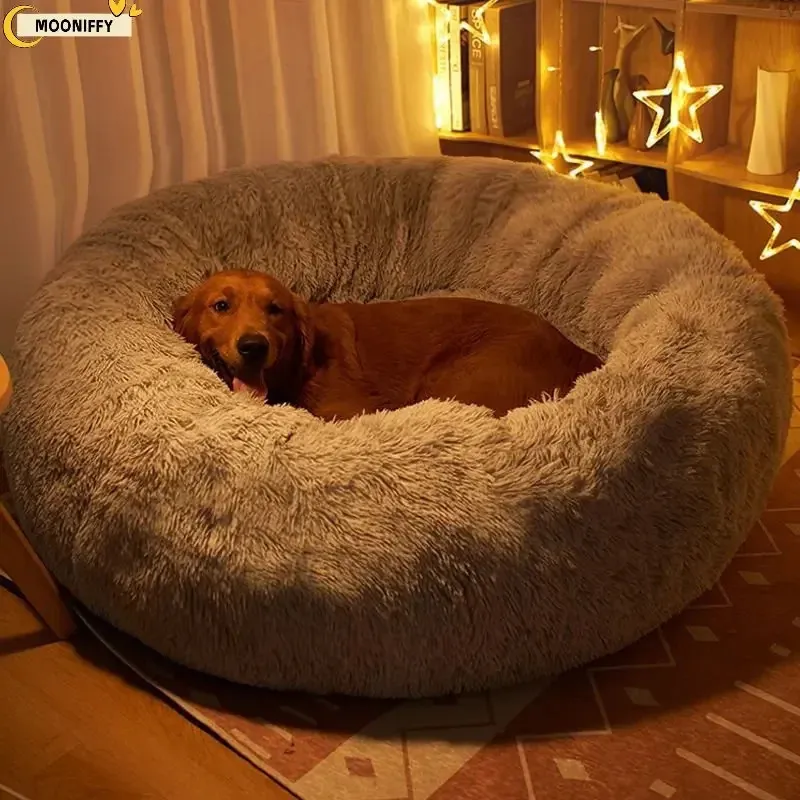 kennlar pennor husdjur säng bekväm munk rund hund kennel ultra mjuk tvättbar hund och katt kudde säng vinter varm soffa 231212