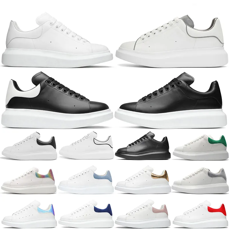 Hombres de lujo Mujeres Zapatos casuales Triple Blanco Negro Cuero Verde Gamuza Arco iris Sueño Azul Oro Cuero Azul marino Rojo Plata Entrenadores deportivos al aire libre Zapatillas de deporte