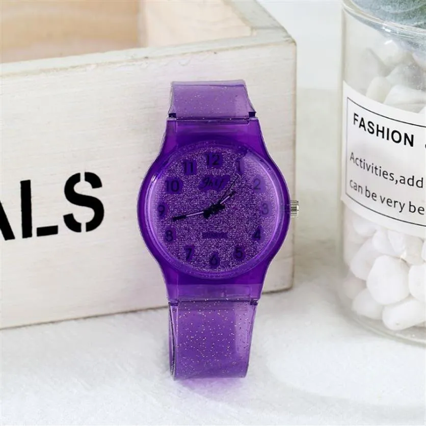 JHlF Marca Moda Coreana Promoción Simple Relojes de Cuarzo para Mujer Personalidad Casual Estudiante Reloj para Mujer Buena s Pulsera de Plástico w2652