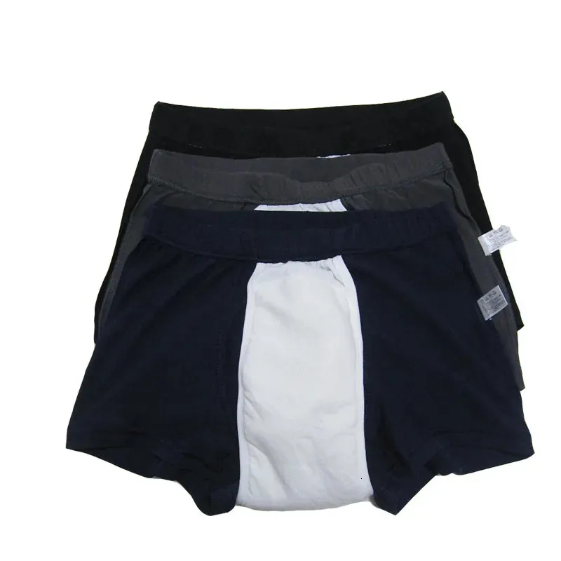 Sous-vêtements 3Pack Sous-vêtements d'incontinence pour hommes Coton Absorption régulière Slips urinaires lavables réutilisables pour Prostate Surgica 231212