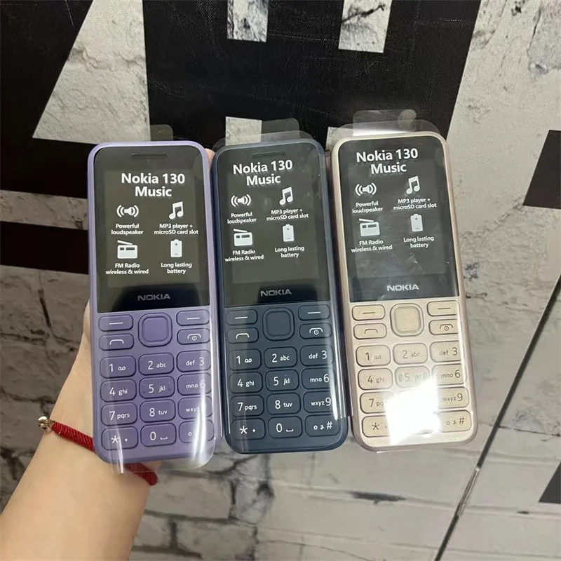 Originele gereviseerde Nokia 130 2023 Dual Sim mobiele telefoon nostalgische geschenken voor studenten oude man