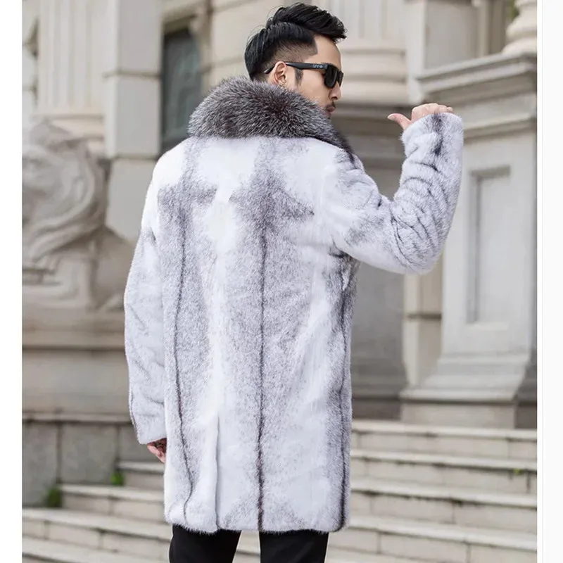 Mens Fur Faux Fur High Quality Winter Warm Faux Fur Coat Men Fur