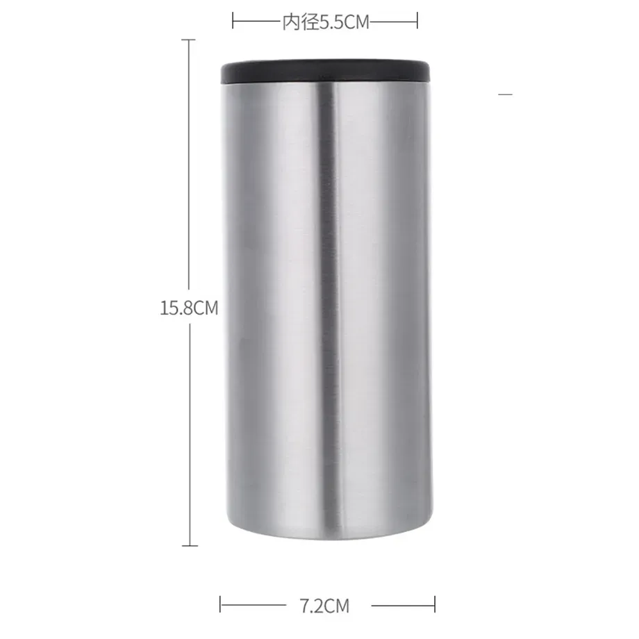 12oz Sublimation Skinny Cooler Slim Can Straight Mug Beer Tumbler Cola Holder 18/8 Stainless Steel Insulated Vacuum Double Wall Bottle DIY Design