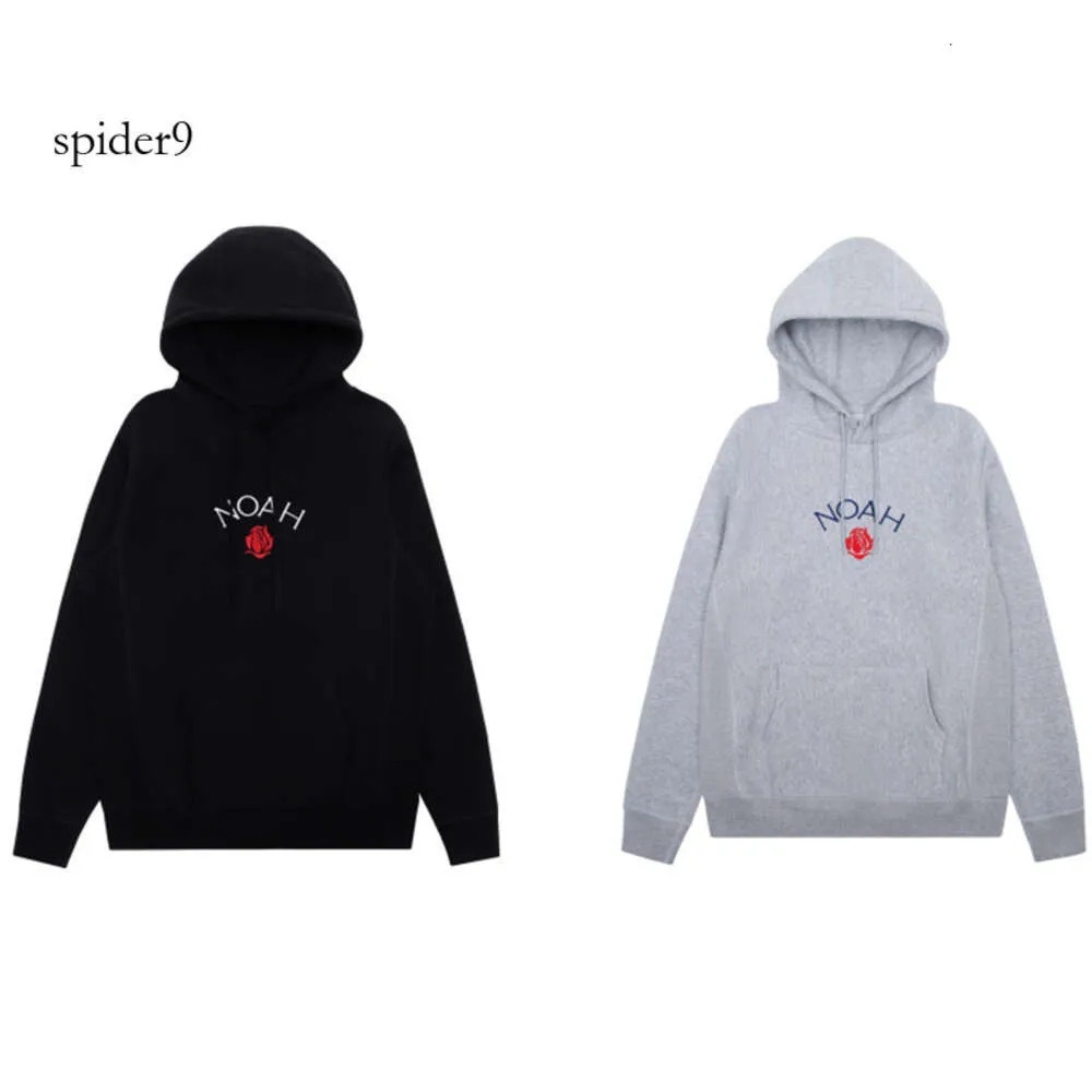 Noah Hoodies moda markası Noah Gül İşlemeli Çapraz Ceket Çiftler için Gevşek Büyük Boy Hoodie 720