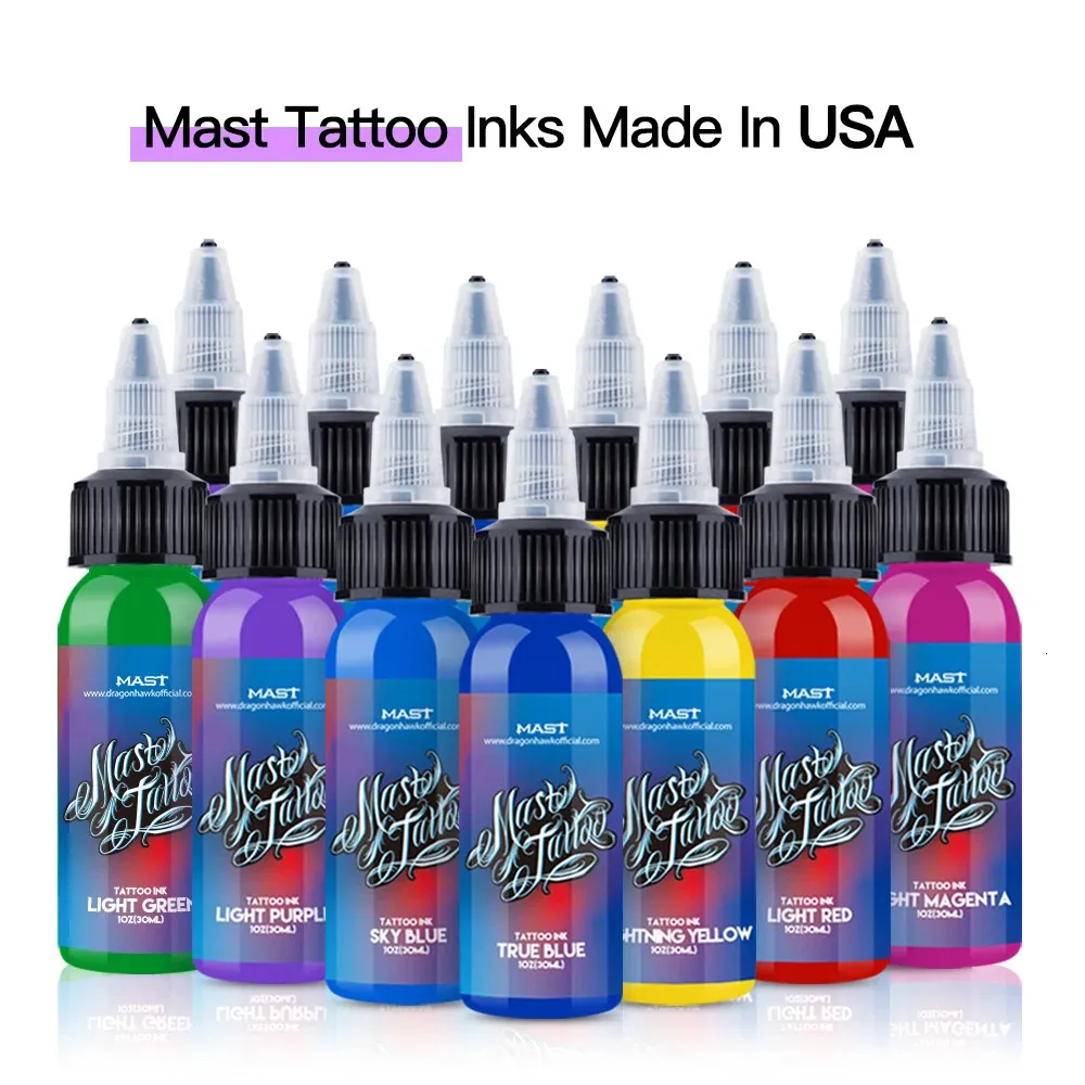 Other Permanent Makeup Supply MAST Tattoo 32 Colors 30ml Professional Natural Plant Ink For Artist Body Art Pigment Safe Non toxicw 231211