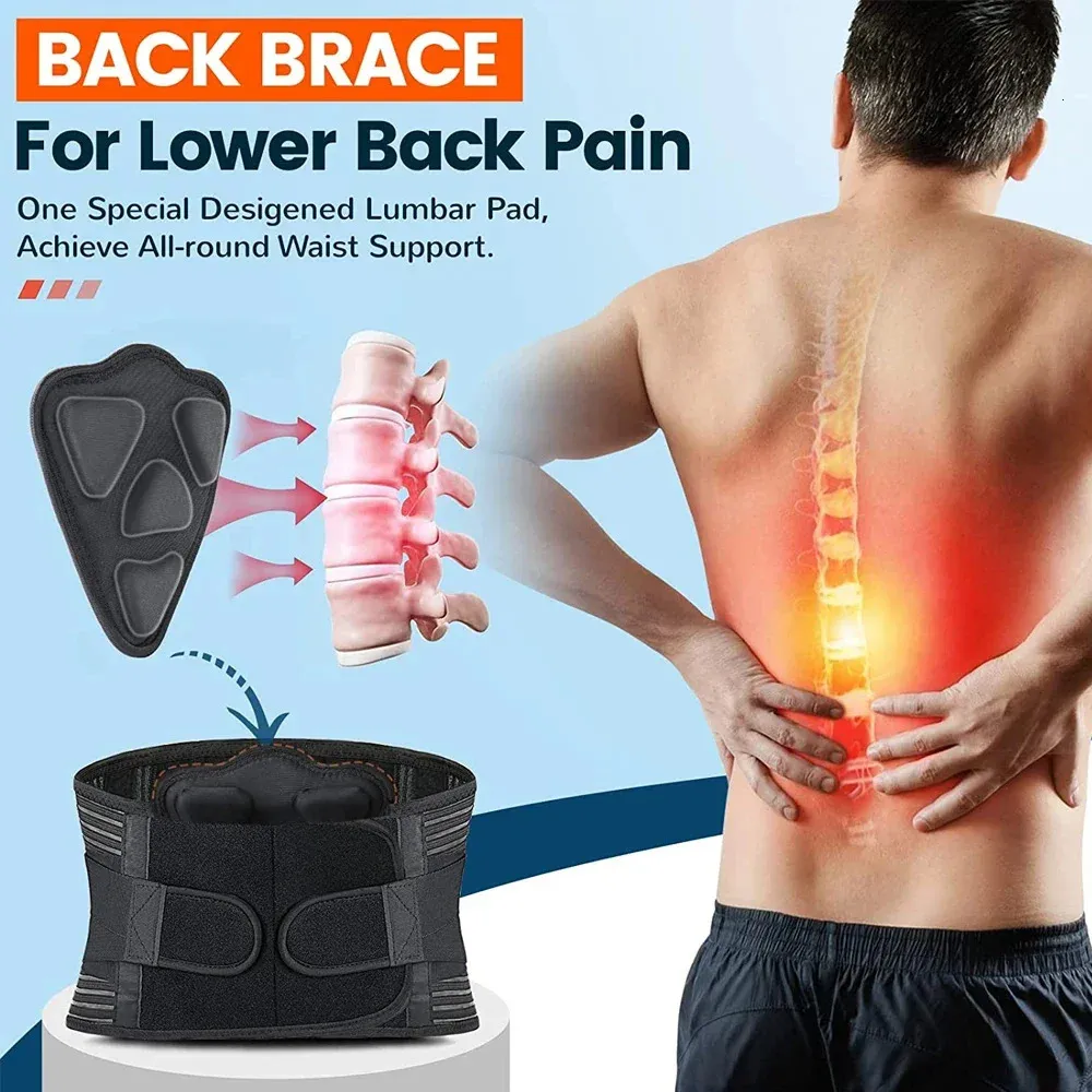 1Pcs Adjustable Lumbar Support Back Brace for Waist Pain Relief