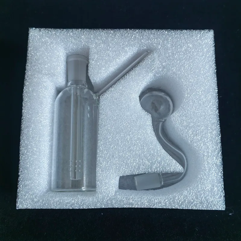 Mini bägare bong 12 tum glas vatten vattenpipa oljeriggar 14mm oljebrännare skål tjock pyrex klar bubbler ashcatcher