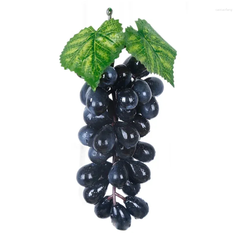 Décoration de fête haute simulation de fruits avec raisin givré, faux bouquet en plastique, accessoire de tir à la maison