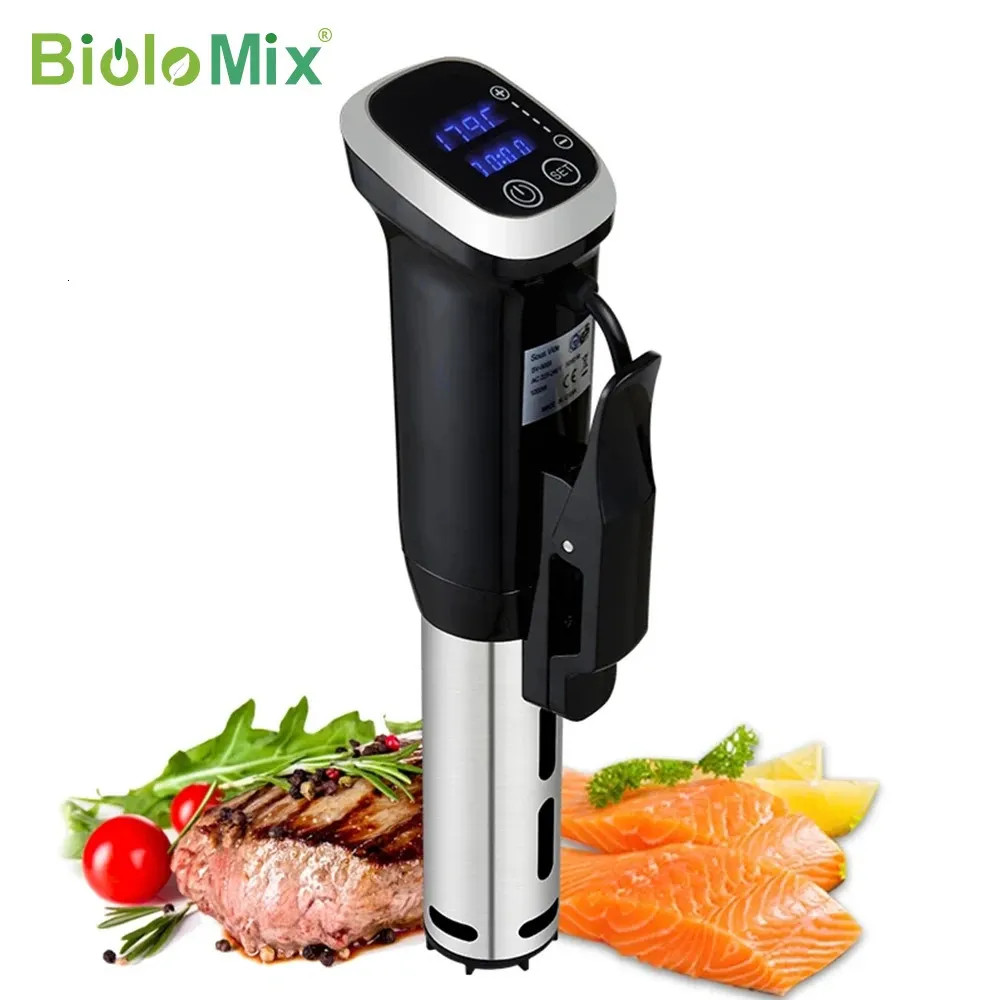 Diğer Mutfak Araçları Biolomix 2.55 Nesil IPX7 Su Geçirmez Vakum Sous Sous Vide Ocak Daldırma Sirkülatör LED Dijital Ekranla Doğru Pişirme 231212