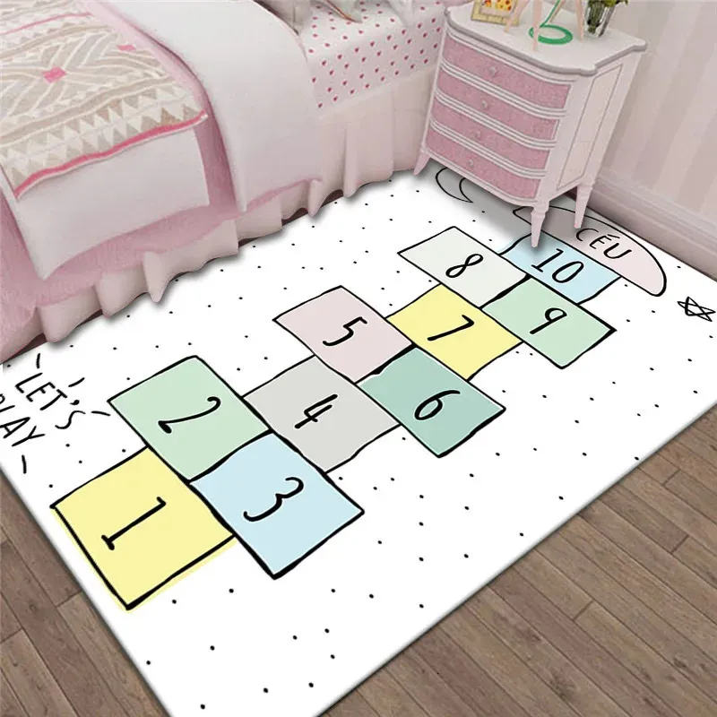 マットの子供たちのゲームカーペットマットのためのゲームカーペットマットマットのカーペットとパズルのためのパズルジャンプジャンプハウスマットレインボー231212