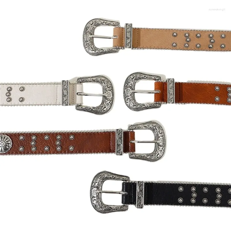 Ceintures unisexe ceinture de taille réglable tout-match Cowgirl Cowboy ceinture pour discothèque