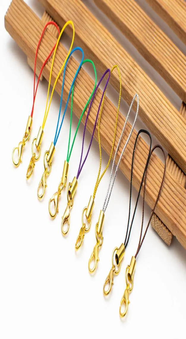 100 stuks mobiele telefoon touw karabijn gouden lanyard diy handgemaakte accessoires connector haak sluiting making1957844