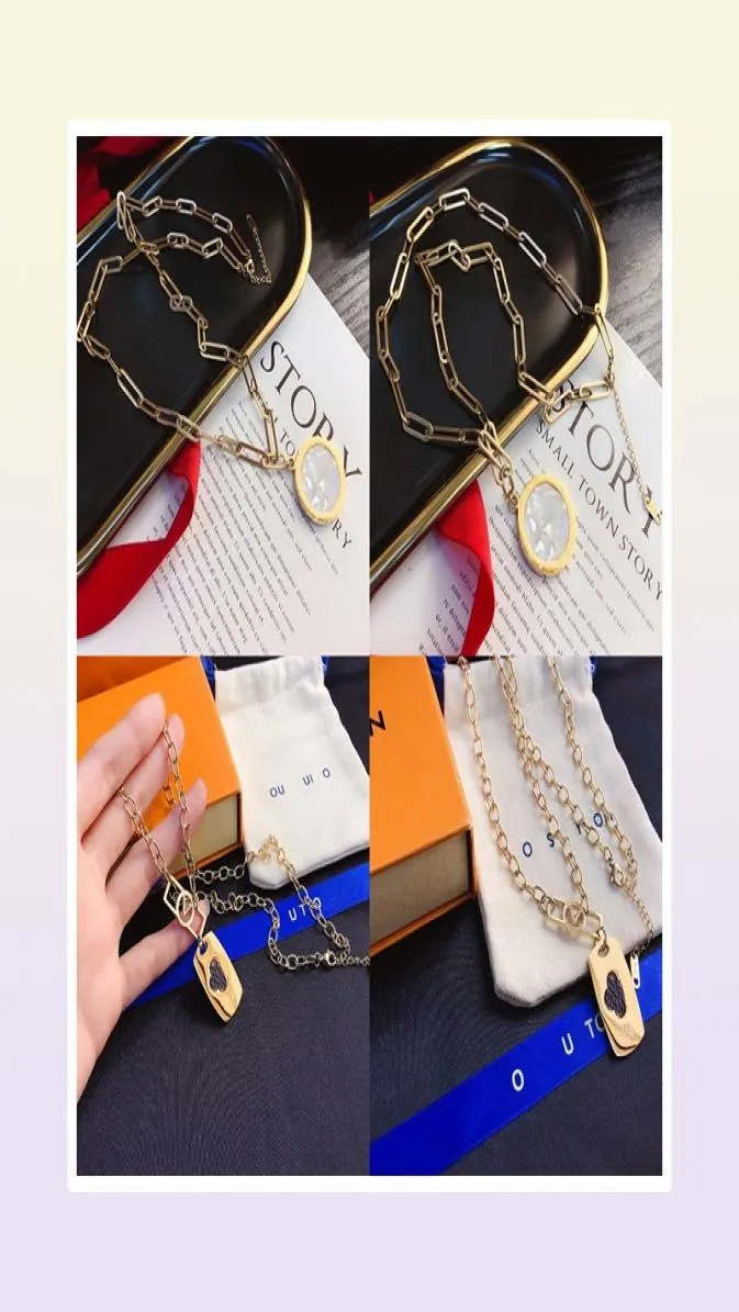 Zarif moda kolye lüks kolye kolye koleksiyonu tasarımcısı mücevher aksesuarları 18k altın kaplama seçilmiş kaliteli hediye c7924156