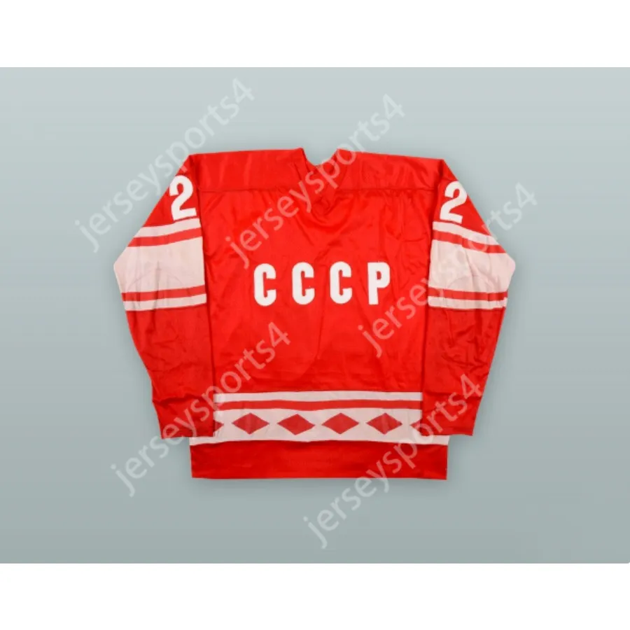 Anpassad Victor Zhluktov 22 CCCP Sovjetunionen Red Hockey Jersey New Top Stitched S-M-L-XL-XXL-3XL-4XL-5XL-6XL