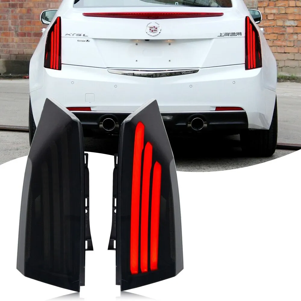 Fanali posteriori a LED per Cadillac ATS ATS-V 2013-2018 Fanali posteriori sequenziali neri