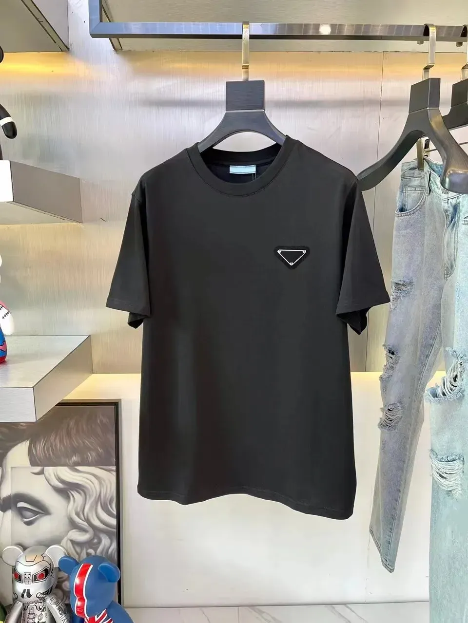Мужская футболка дизайнерская рубашка модные топы футболка мужская черная футболка женская одежда с буквенным принтом летние хлопковые повседневные футболки больших размеров азиатский размер S-3XL мужская одежда
