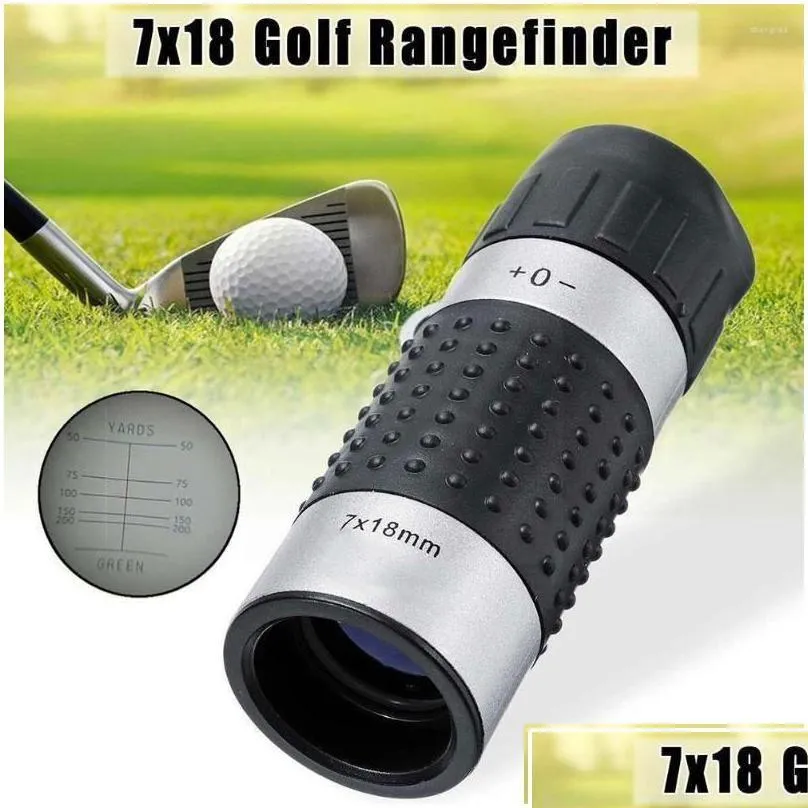 Golf Training Aids Optic Telescope Range Finder Scope Yards Measure Roette Meter Rangefinder Distance Outdoor Monocar E8B9 Drop Deli Oty4O