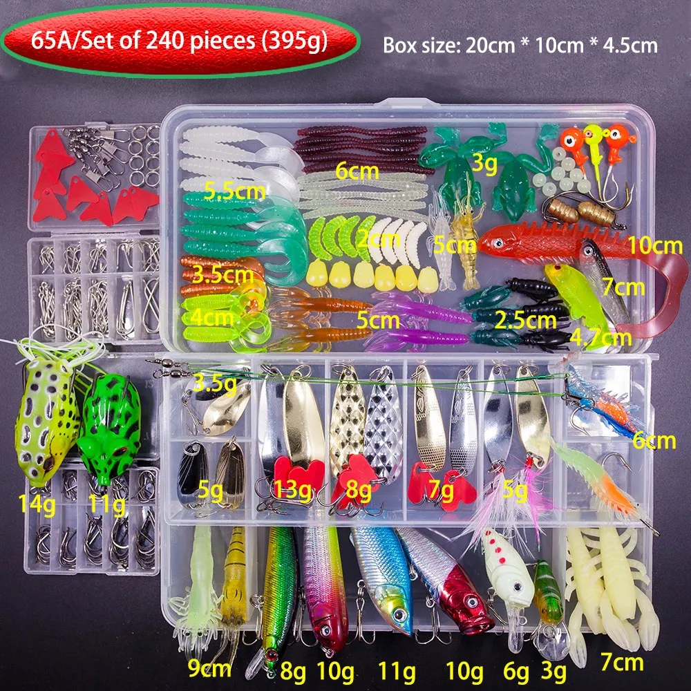 Baits Lures Kit Fishing Set Hard Artificial Wobblers Metal Jig