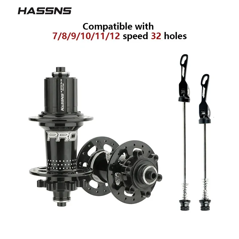 Bike Headsets HASSNS PRO7 Bicycle Hub Mountain Bikes Freehub 32H Cube 12V Ratchet MTB 120Sound 6 Pawls for Shimano HG 231211