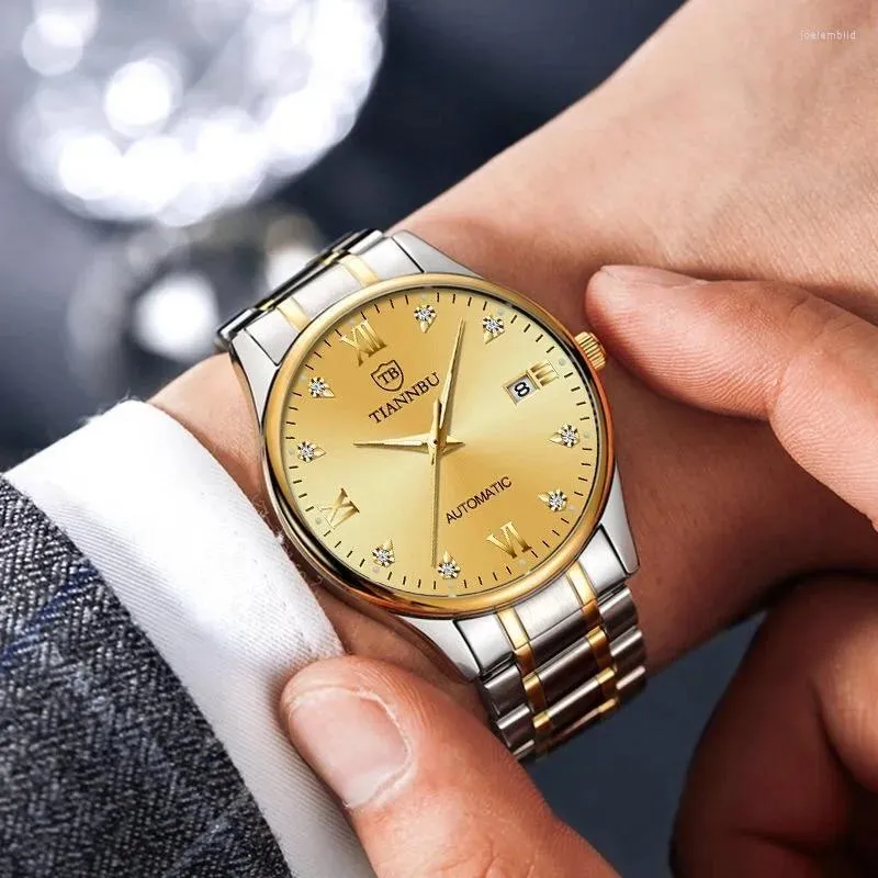 Wristwatches TIANNBU Man Watch Waterproof Tourbillon Automatic Mechanical Mens Wristwatch Business Luxury Casual Men s High Quality