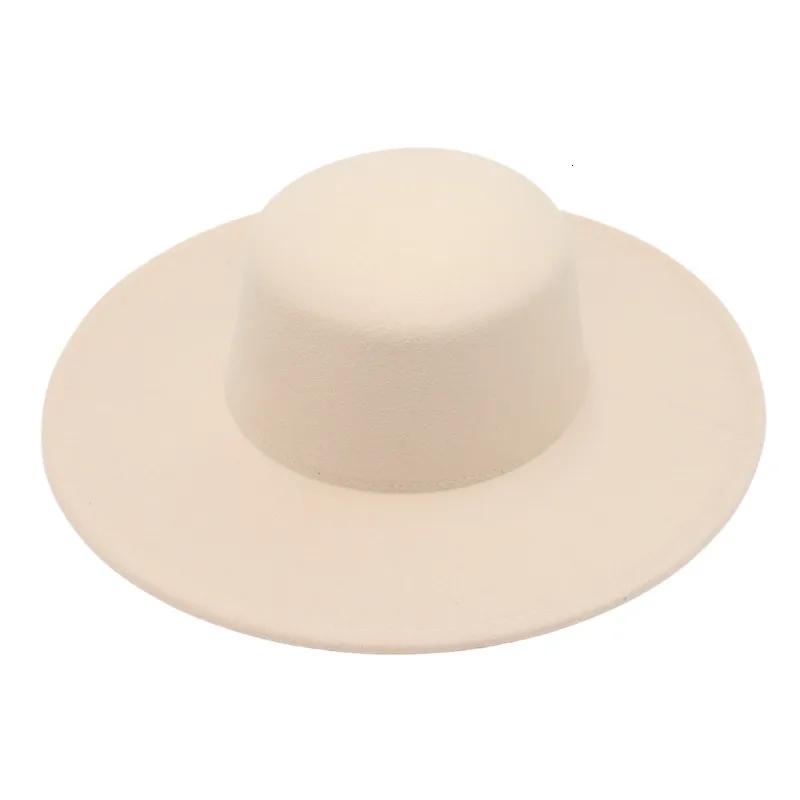 Stingy Brim Hats Retro Style Big Warm Wide Brim Wool Fedora Hat Black Felt Hat Bow Plat Floppy Winter Hat For Women Party Church Wedding Hat 230314